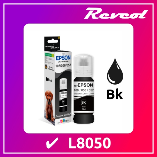 Чернила Revcol L8050 BLACK 70мл.